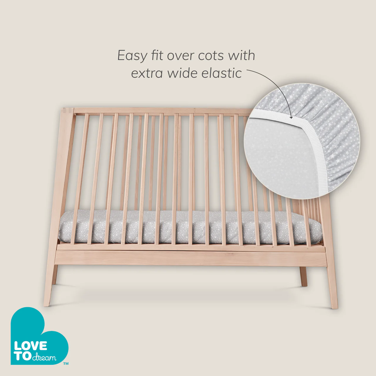 Fitted Cot/Crib Sheet Twin Pack Cotton Green - Image 4