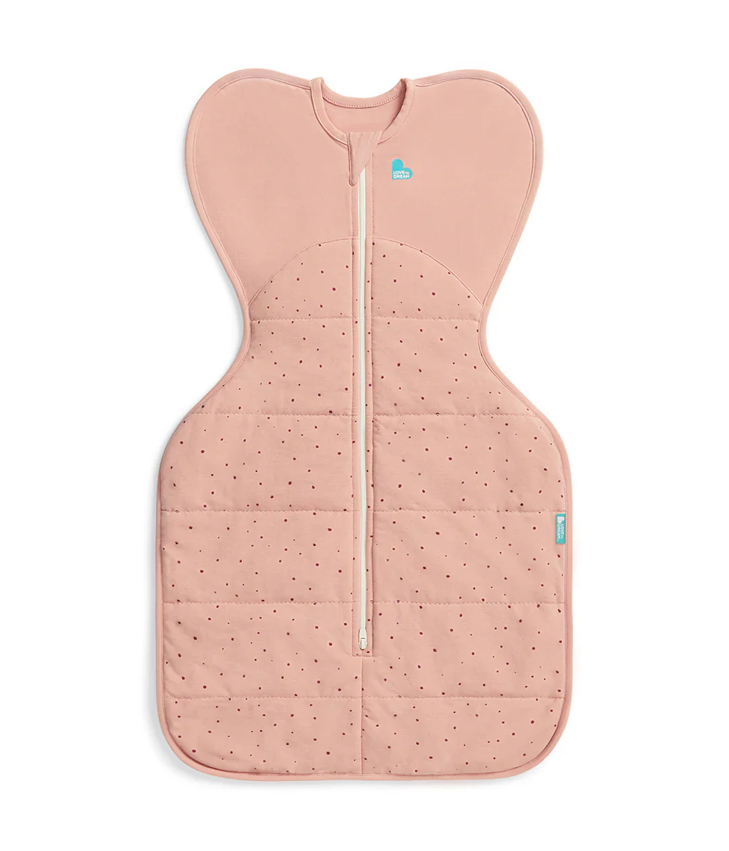Sleep Machine Swaddle Up Starter Bundle | 2.5 TOG | Rose Pebbles | Olive Bees - Image 3